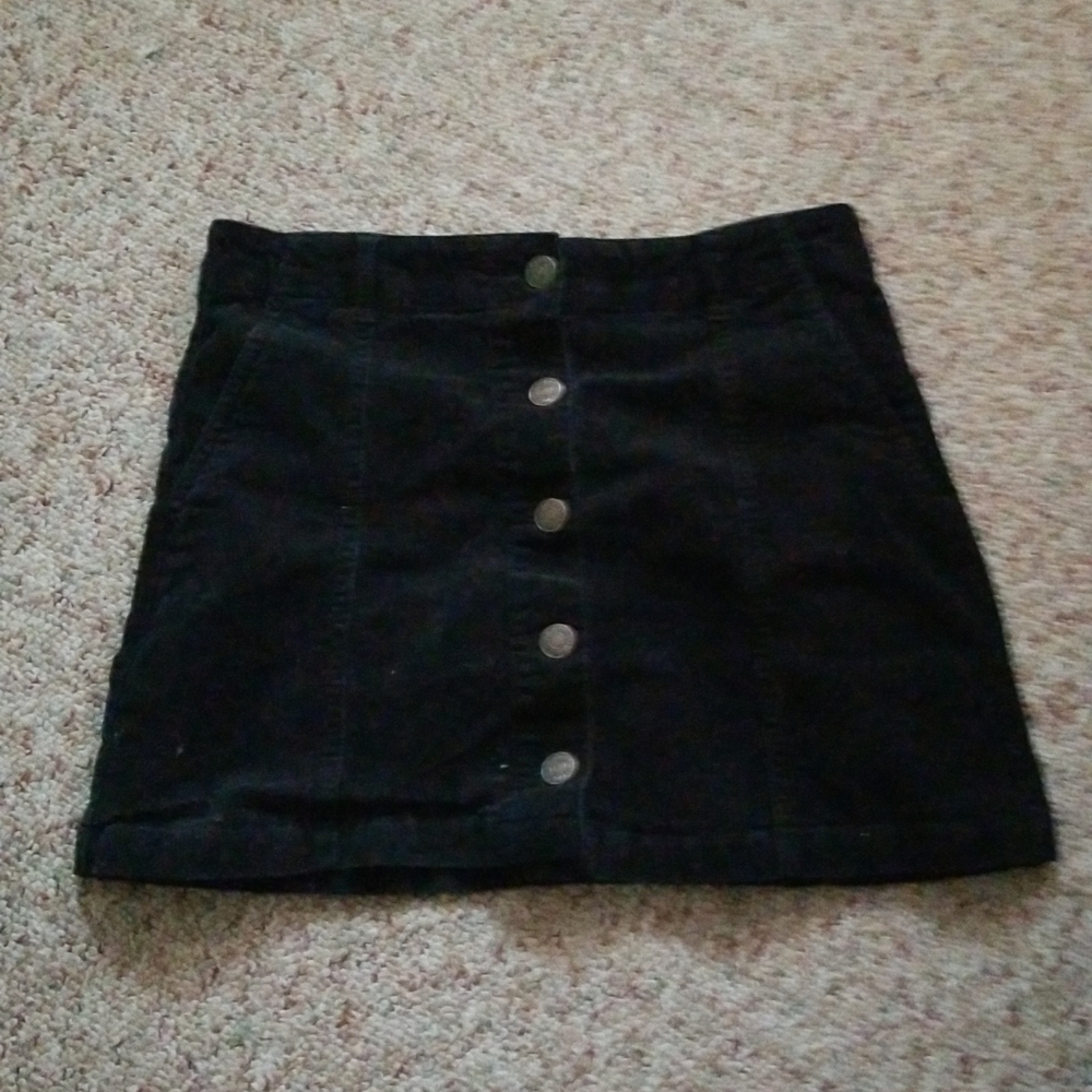 Black corduroy Skirt from forever21